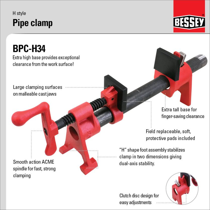 Bessey Pipe Clamps - A&M Wood Specialty